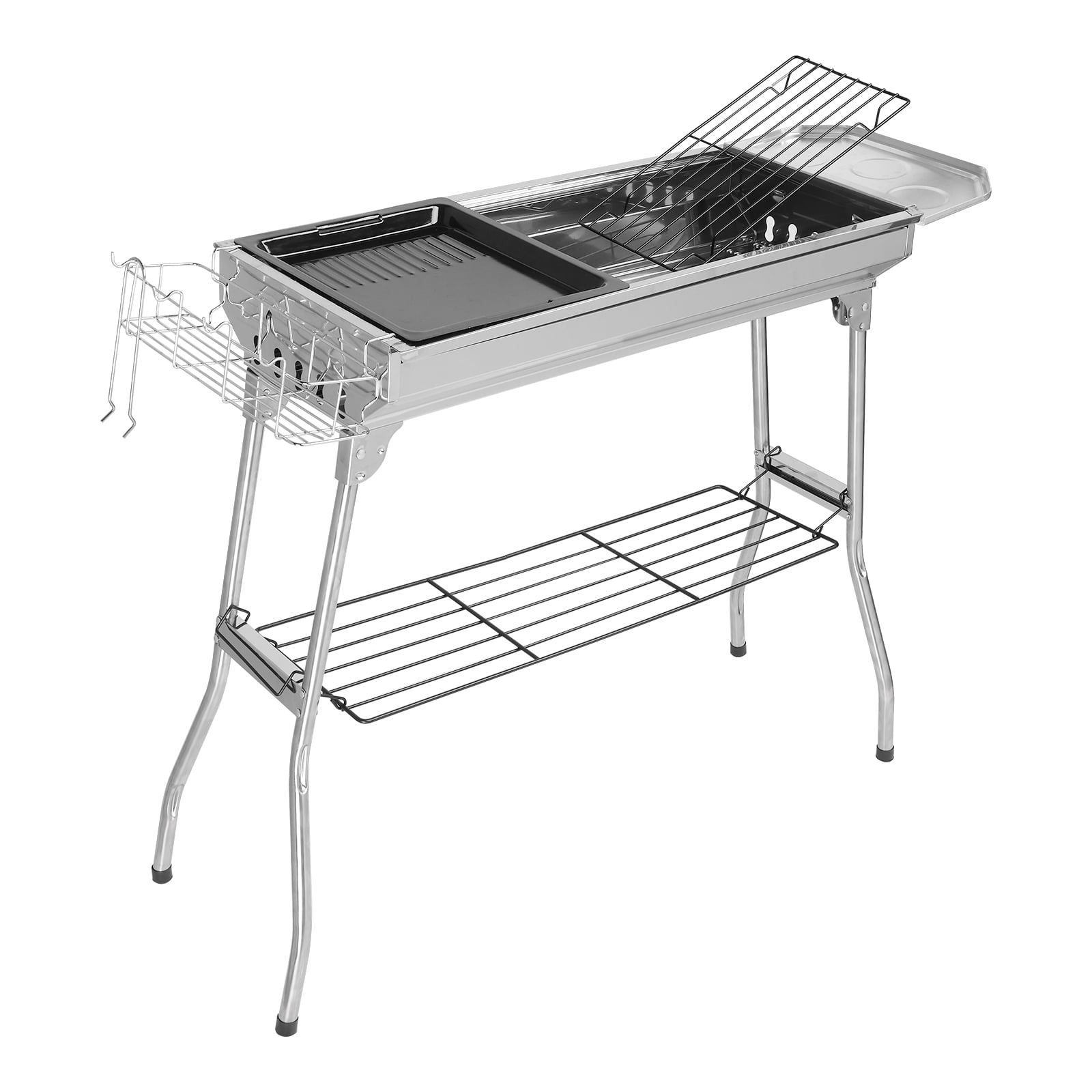 EasingRoom 39'' BBQ Grills Charcoal Grill with Stand Stainless Steel Foldable Grill