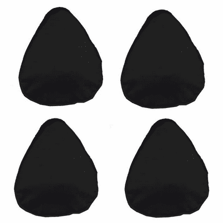 

BIMEI 2 Pairs Cotton Protect Pocket for Teardrop Mastectomy Silicone Breast Forms Cover Bags for Prosthesis Artificial Fake Boobs Waterdrop，Black S