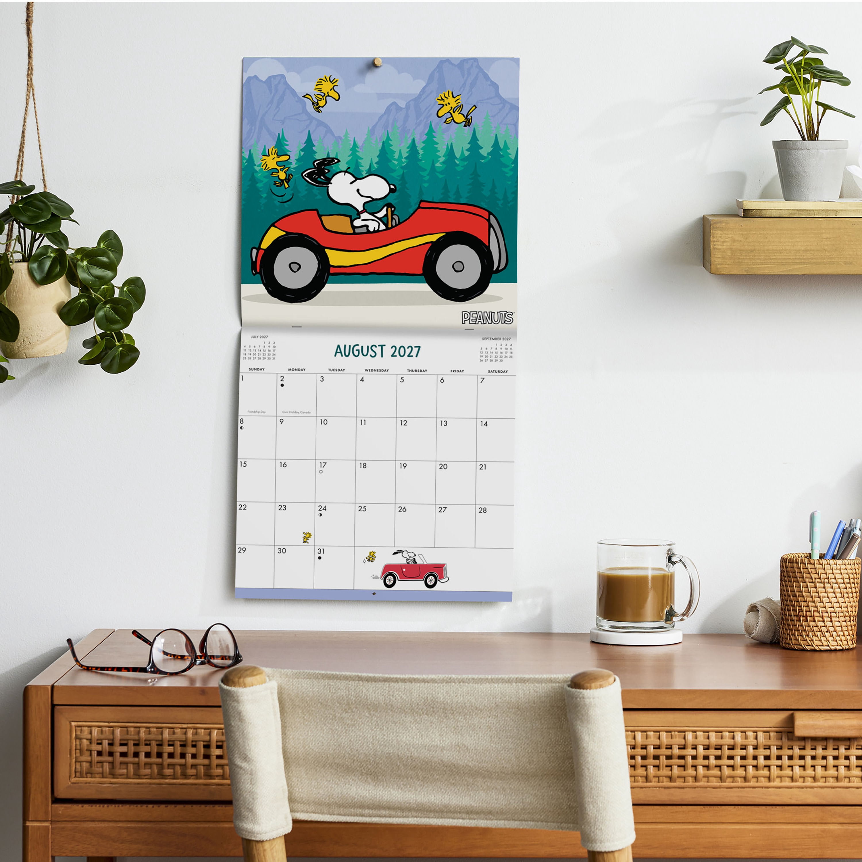 2027 Peanuts Wall Calendar 12x12 January-December Gridded