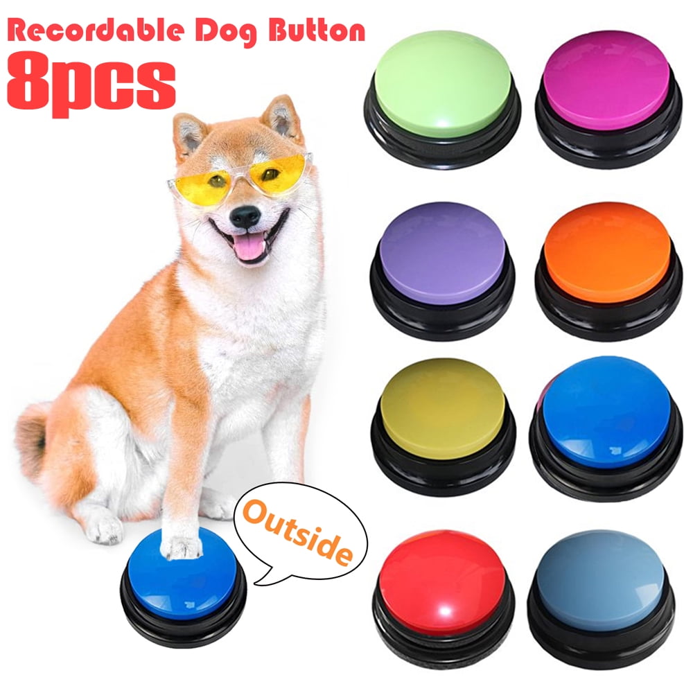 Set of 8 Dog Buttons for Communication , Dog Talking Buttons , Training