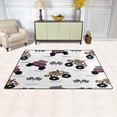 thumbnail image 3 of Cartoon Trucks Area Rugs Colorful Large Non-Slip Floor Mat Decorative Carpets Doormat for Kitchen Living Dining Dorm Playing Room Bedroom 31 x 20inch, 3 of 7