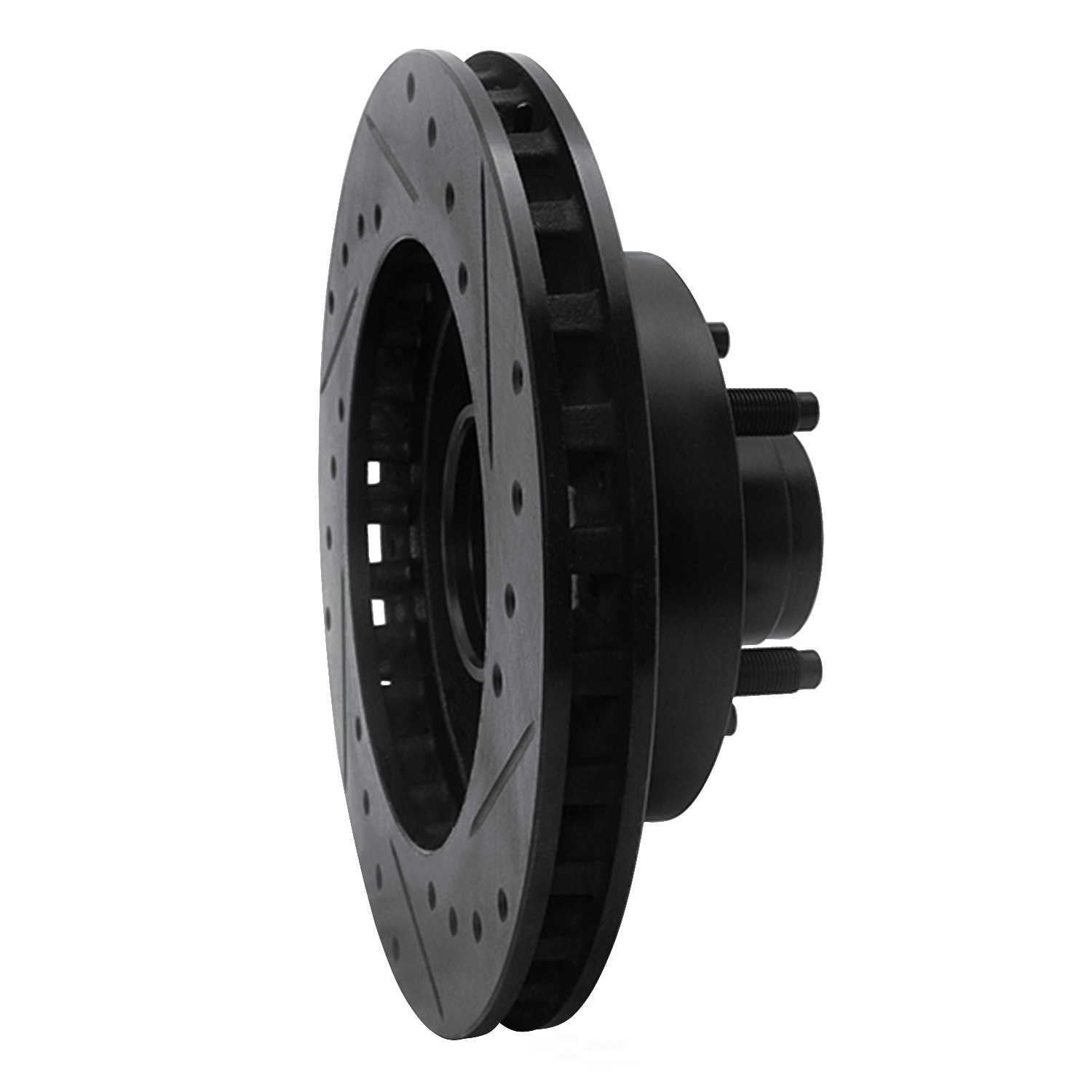 Dynamic Friction Company 633-54139L DFC Brake Rotor - Drilled And Slotted - Black