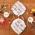 thumbnail image 4 of Coolnut Set of 4 Wildflowers Satin Napkin Square 20 Inches Table Napkins Soft Smooth Decorative Napkins for Wedding Banquet Party Decoration, 4 of 6