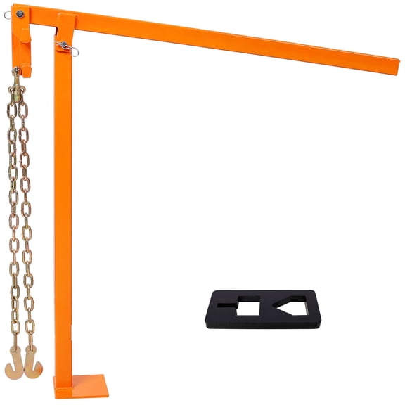 S-HOME Heavy Duty 36" T-Post Puller, Orange, with 47" Lifting Chain & Puller Plate, Carbon Steel