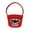 Red, variant on Halloween Basket with Handle Cute Bucket Cotton Rope Woven Candy Server Bag ,Cute Trick or Treat Boo Basket Pumpkin Storage Basket for Halloween Party,Black
