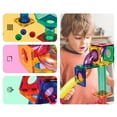 thumbnail image 3 of PicassoTiles Marble Run Magnetic Tiles for Kids – 50PCS STEM Educational Construction Building Blocks Race Track Toy Set, 3 of 8