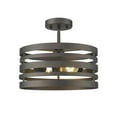 thumbnail image 1 of Chloe Lighting CH2H122RB13-SF2 Paisley Farmhouse 2 Light Rubbed Bronze Semi-Flush Ceiling Fixture - 13 in., 1 of 1
