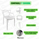 thumbnail image 4 of Silla Master Cat Color Blanco 4pz, 4 of 9