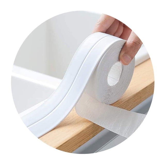 Sello de silicona blanco para baño, cinta de sellado para cocina o baño, cinta autoadhesiva a prueba de moho y fugas adecuada para muchas ocasiones esquí esquí Gafas de esquí