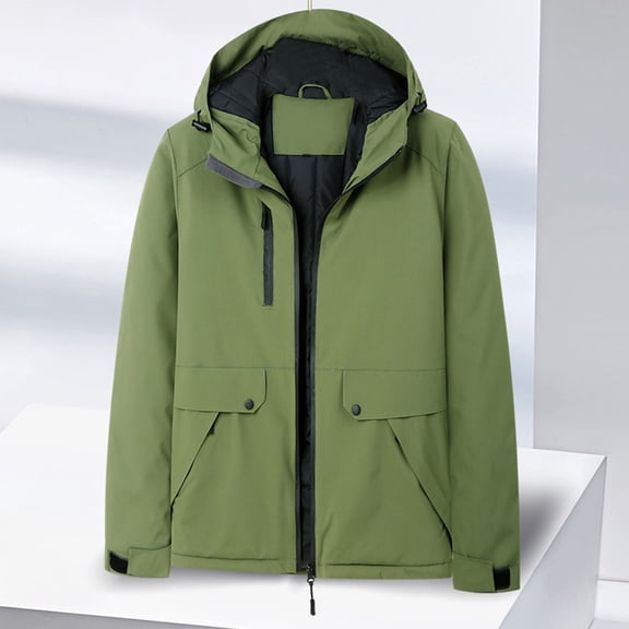 Azrian Clearance Tops Plus Size Womens Winter Warm Outdoor Leisure Charge Coat Men's And Women's Windproof And Rainproof Mountaineering Suit Group Purchase Work Suit