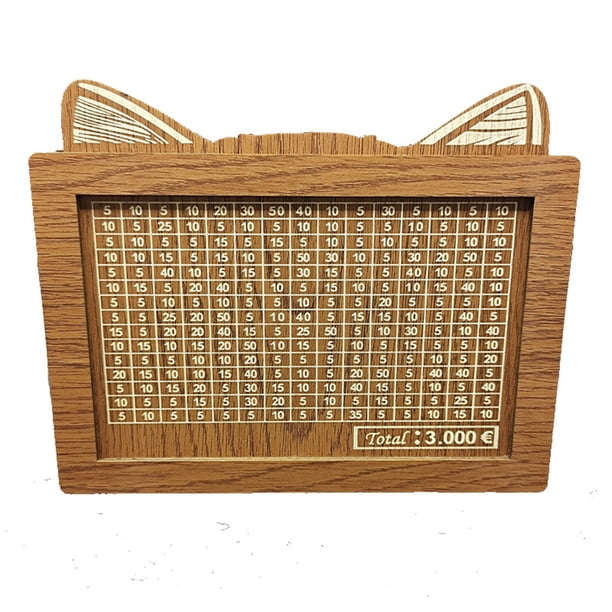 ¡Venta caliente! Caja de almacenamiento retro del banco de madera con números graduados