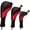 Red, variant on 3 Pcs Golf Club Head Covers Set for Driver, Fairway, Hybrid Woods, with Interchangeable Tags, Nylon Long Neck Mesh Golf Accessories, Elastic Self-Fixing Closure