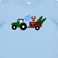 thumbnail image 4 of Inktastic Plaid Christmas Tractor with Cute Reindeer Boys or Girls Baby T-Shirt, 4 of 5