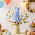thumbnail image 1 of CY5O5ee Flocked Rabbit Easter Decorations Colorful Cute Rabbit Figurines Spring Table Centerpieces Standing Tabletop Ornament for Wedding Birthday Party Garden Indoor Outdoor Home Decor, 1 of 8