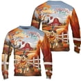 thumbnail image 3 of Thanksgiving Australian Cattle Dog Pilgrim Grateful, Thankful, Blessed Fall Welcome All Over Print 3D Sweatshirt Unisex Merch Heeler Lover Gifts - 00021, 3 of 6