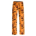 thumbnail image 6 of Halloween Pajama Pants Women Soft Lounge Pj Bottoms Cute Halloween Party Graphic Elastic Waist Trendy Pj Pants Women Saffron XL, 6 of 6