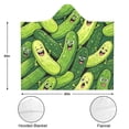 thumbnail image 3 of Funny Pickle Wearable Blanket Hoodies for Women Men Adults Food Lovers Plush Lightweight Cartoon Pickles Hooded Blankets for Couch Home Decor Birthday Gifts 60X80 Inch, 3 of 5