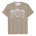thumbnail image 2 of Fashion Clothing Bones Watch And Hear | Printed Novelty Jackets For Men And Women T Shirts For Adults Medium Shirts Men Plain T Bulk Workout Men's Large Graphic Brown S, 2 of 3