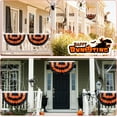 thumbnail image 5 of Flag Bunting Black Orange Halloween Bunting Half Fan Hanging Pleated Flag Banner for Halloween Indoor Outdoor House Holiday Yard Decorations Party Photo Props, 5 of 6