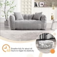 thumbnail image 4 of Giant Bean Bag Chair - Oversized Bean Bag Couch for Adults and Kids, Big Bean Bag Sofa Chair Floor Sofa with Pillows and Stuffer for Gaming, Reading, Dorm Apartment Living Room - Grey, 4 of 8