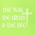 thumbnail image 5 of Wild Bobby The Way, The Truth & The Life Inspirational/Christian Men Graphic Tee, Safety Green, Medium, 5 of 5