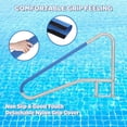 thumbnail image 3 of Edtara Rustproof 304 Stainless Steel Pool Railing, Silver Finish With Blue Grip Cover, Ergonomic Humanized Swimming Pool Handrail for Steps and Poolside, 3 of 6