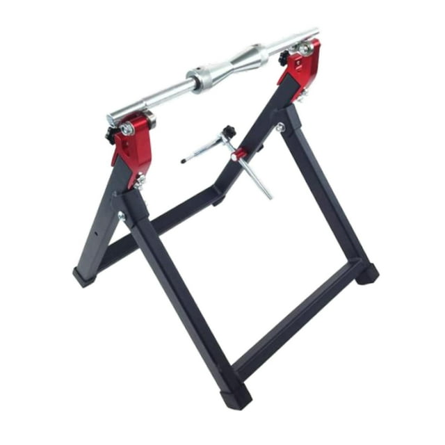 DYNWAVECA Motorcycle Wheel Balancer Motorcycle Wheel Balance Stand Heavy Duty Wear Resistant Sturdy Alignment Stand Tire Balancing Tool Red