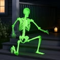 thumbnail image 5 of 5ft Glow-in-the-Dark Poseable Skeleton Decoration, Halloween Outdoor Decor, by Way To Celebrate, 5 of 5