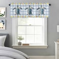 thumbnail image 3 of Ocean Sea Turtle Nautical Valances for Windows,Kitchen Valance Rod Pocket Short Curtain, Summer Lemon Blue Plaid Valance Curtain Window Valances for Bedroom Bathroom Living Room 54x18in, 3 of 9