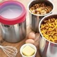 thumbnail image 4 of Tramontina 4-Piece Stainless Steel Canister Set with Red Lids, Dishwasher Safe, for Goods, Flour, Snacks, and Pasta, 4 of 4