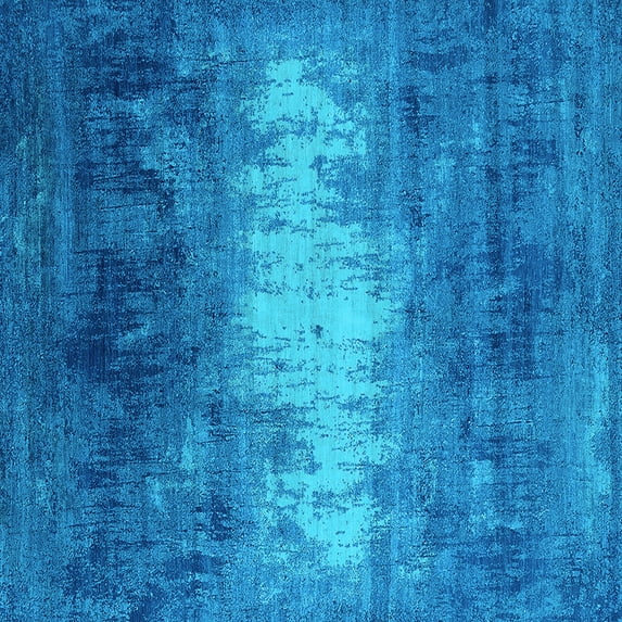 Ahgly Company Indoor Square Oriental Light Blue Industrial Area Rugs, 5' Square