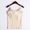 thumbnail image 5 of CFMIURAN Women's Spaghetti Strap Tank Tops with Built-in Bra Adjustable Straps Twist Front Cropped Slim Fit Summer Casual Solid Color Sleeveless Camis Blouses(Beige, 6XL), 5 of 7