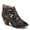 BLACK, variant on Spring Step L'Artiste Icon Sandals for Women - Ladies Casual Flats Platform Sandal - Hand Painting Summer Shoes for Womens