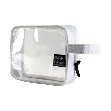 TSA Approved Clear Travel Toiletry Bag,Quart Size Airline Carry-On Make-up Bags with Heavy Duty ...