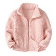 thumbnail image 2 of LFEOOST Girls Boys Fleece Jacket Kids Winter Coat Lightweight Full-Zip Spring Fall Windbreaker Pink 2-3Years, 2 of 8