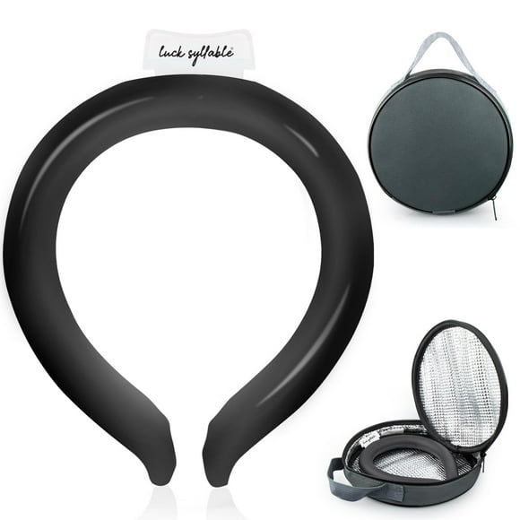 Tubo de refrigeración para el cuello LUCK SYLLABLE enfriador de hielo reutilizable negro