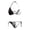 Black and White Butterfly Design, variant on HELLHERO Polyester Fabric Bathing Suit for Summer Removable Pad Two Piece Women Casual Bikini Set Leopard Print Mat