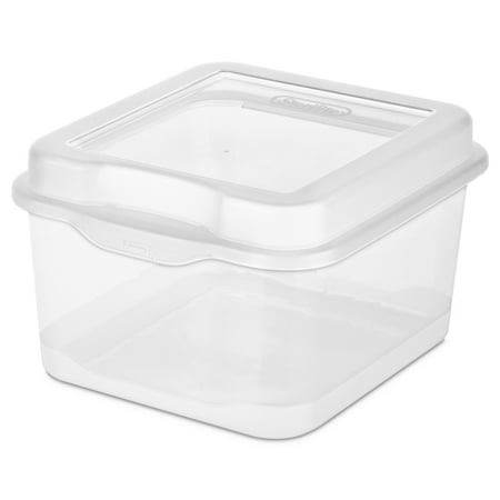 Sterilite Clear Plastic Flip Top Latching Storage Box Container w/ Lid
