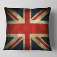 thumbnail image 2 of Designart Vintage UK Flag - Contemporary Throw Pillow - 16x16, 2 of 5