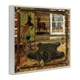 thumbnail image 4 of Stupell Industries Rustic Cabin with Border Animals & Insects Painting White Framed Art Print Wall Art, 14 x 11, 4 of 10