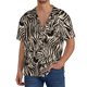 thumbnail image 1 of Balery Leopard And Zebra1 Camisa Casual de Manga Corta con Botones para Hombre, Texturizada, Estilo Cubano, para Playa, Verano-Small, 1 of 5