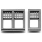 HO 32"x53" Single & 58''x53'' Dbl 9 & 18 Pane RGS Style Depot Window (2 Sets) (D)