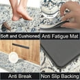 thumbnail image 4 of Kitchen Anti Fatigue Mat Set of 2 Non Skid Waterproof Kitchen Floor Mat Vintage Cushioned Comfort Standing Mat Boho Kitchen Rug Runner for Kitchen Sink Laundry, 17"x47"+17"x28", Vintage Grey, 4 of 6