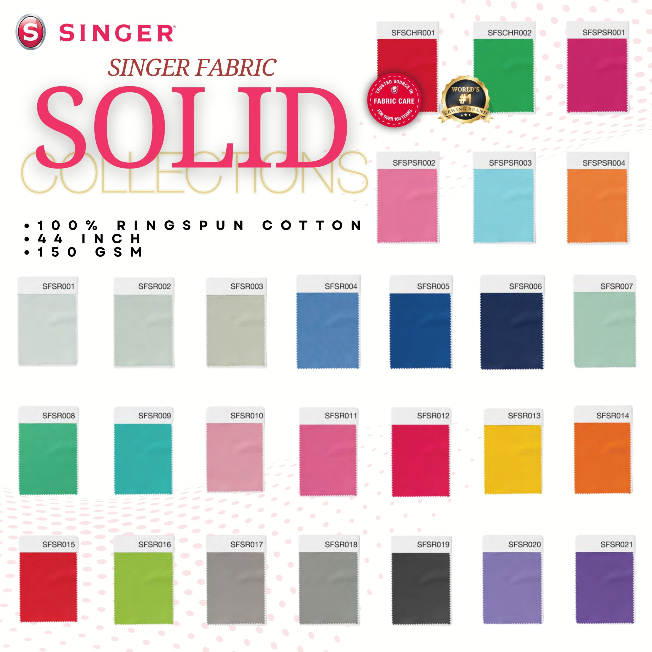 Singer, 100% Cotton, Blue Light Solid