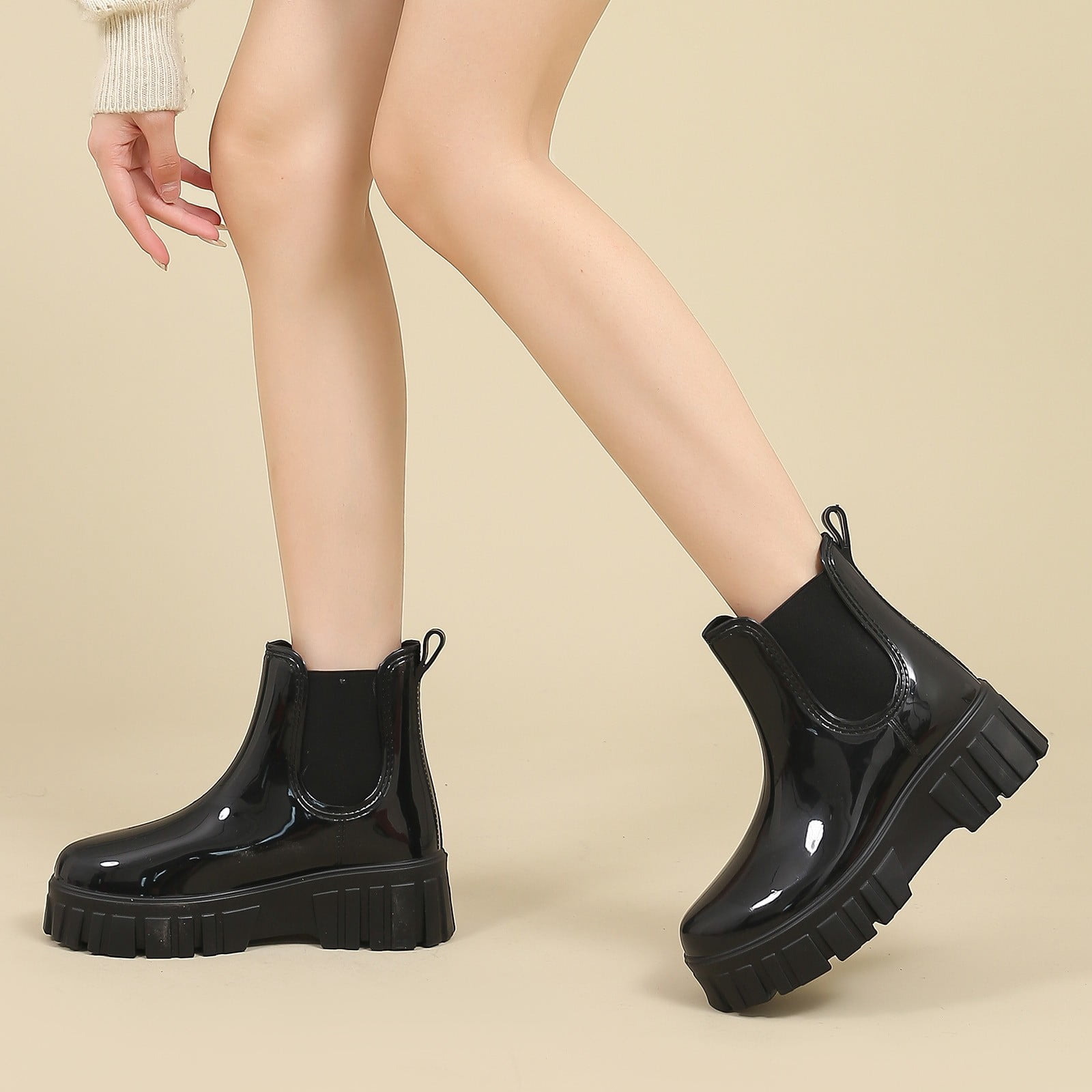 YLYL Women's Ankle Rain Boots Waterproof Lightweight Slip Resistant Fashion Garden Booties