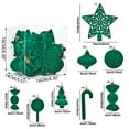 thumbnail image 2 of 24 Pcs Velvet Christmas Ball Ornaments Set With Topper Star, Flocked Christmas Tree Ornaments, Shatterproof Hanging Xmas Balls Decorations For Christmas Tree Home Decor Holiday Wedding Party, 2 of 6