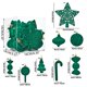 thumbnail image 2 of Juego de adornos de Navidad irregulares de 24 piezas con bolas de flocado | Adorno de Árbol Estrella | Formas únicas, textura de terciopelo, múltiples tamaños | Decoraciones de plástico festivas, 2 of 6