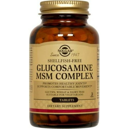 Glucosamine MSM Complex (mollusques et crustacés frais) Solgar 120 Tabs