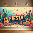 thumbnail image 5 of LUUFILx Fiesta Party Banner Vibrant Mexican Cactus Floral Event Background Festive Backdrop Decor Colorful Celebration Decorations Photography Props, 5 of 8