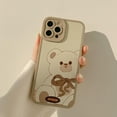 thumbnail image 3 of Cute Retro Bear Bow Soft Phone Case Compatible with iPhone Case (Gray,iPhone 14 Pro Max), 3 of 6